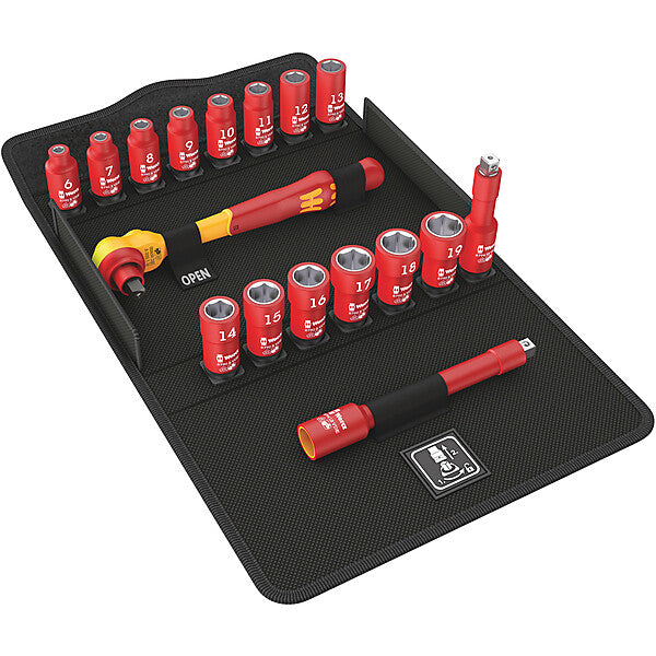 Wera VDE Zyklop-Knarrensatz 3/8 Zoll, 17 tlg 05004970001